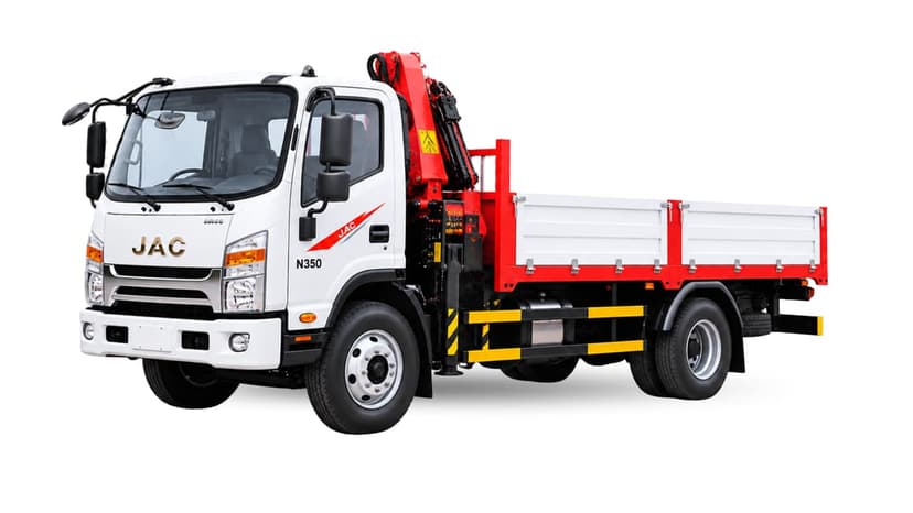 Xe tải JAC N350 Plus E5A gắn cẩu gập Palfinger SPK8500B (3,3 tấn)