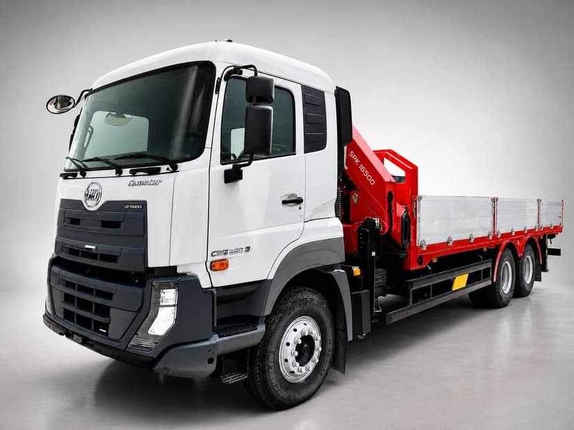 Xe tải UD Trucks Quester CWE 350 6x4 gắn cẩu gập Palfinger SPK18500C (8 tấn)