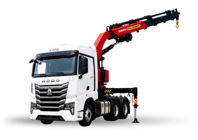 Đầu kéo HOWO TS7-E 460HP 6x4 gắn cẩu gập Palfinger SPK23500C (10 tấn)